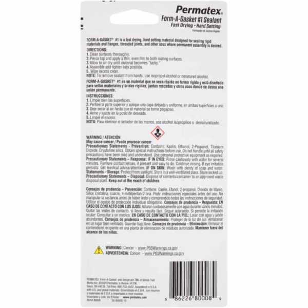 Permatex<span class="sup">®</span> Form-A-Gasket<span class="sup">®</span> NO.1 Sealant,  85g - Image 2