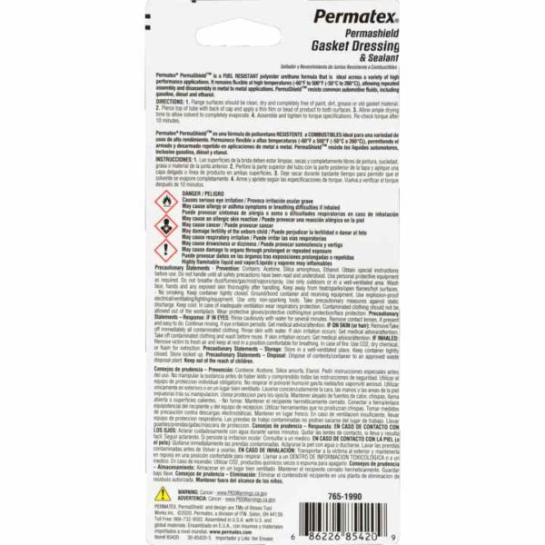 Permatex<span class="sup">®</span> PermaShield<span class="sup">®</span> Fuel Resistant Gasket Dressing & Flange Sealant, 59ml - Image 2