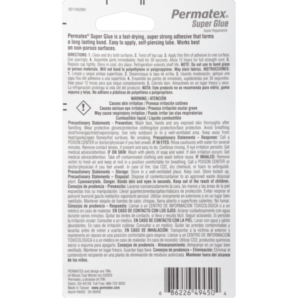 Permatex<span class="sup">®</span> Super Glue, 28g - Image 2
