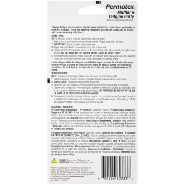 Permatex<span class="sup">®</span> Muffler & Tailpipe Putty - Image 2