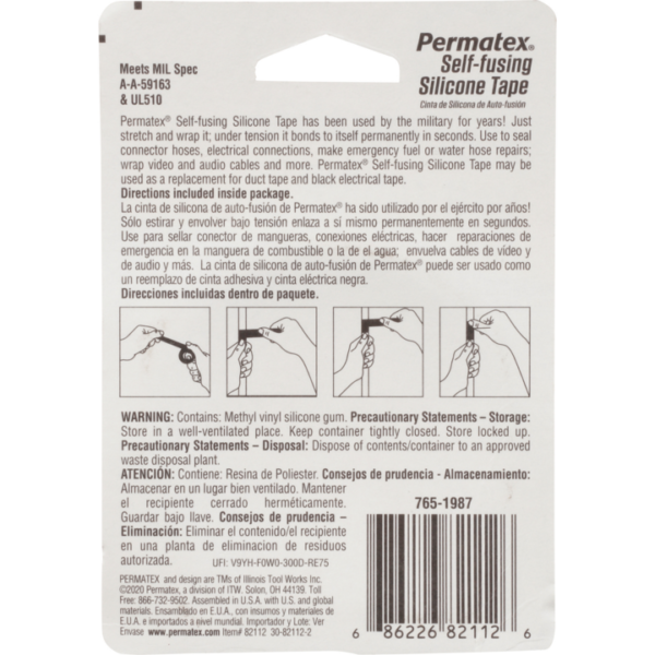 Permatex<span class="sup">®</span> Self-fusing Silicone Tape - Image 2