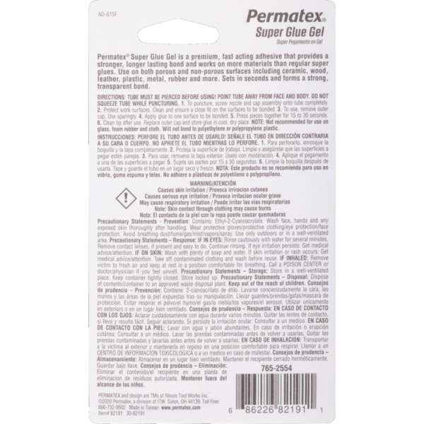 Permatex<span class="sup">®</span> Super Glue Gel, 2g - Image 2