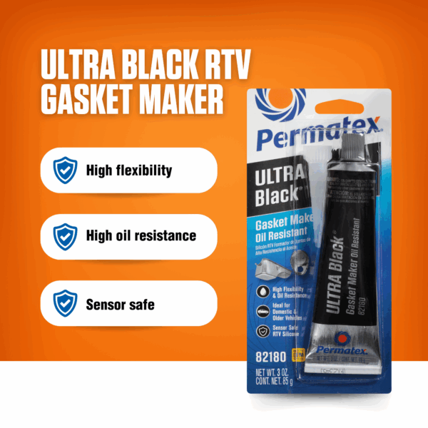 Permatex<span class="sup">®</span> Ultra Black<span class="sup">®</span> RTV Silicone Gasket Maker, 85g - Image 3