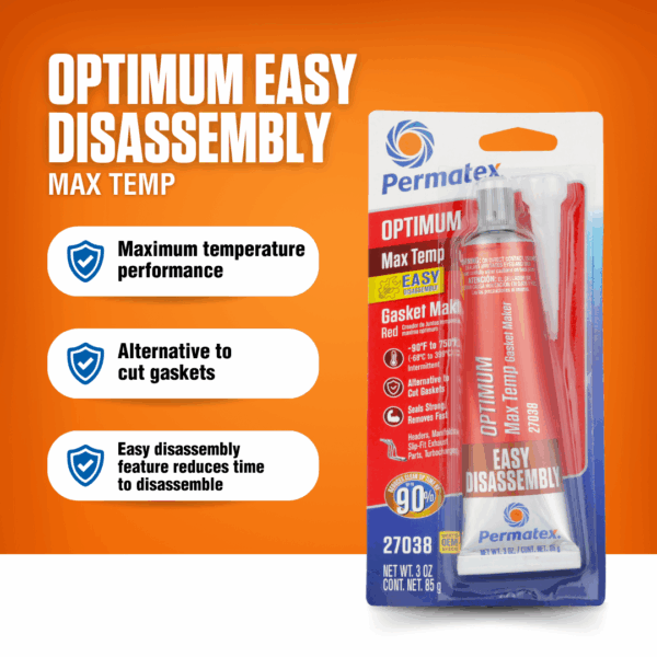 Permatex Optimum Easy-Disassembly Red Gasket Maker 85g - Image 4