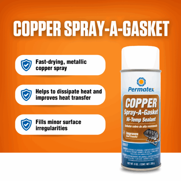 Permatex<span class="sup">®</span> Copper Spray-A-Gasket<span class="sup">®</span> High-Temp Sealant,  255g - Image 5